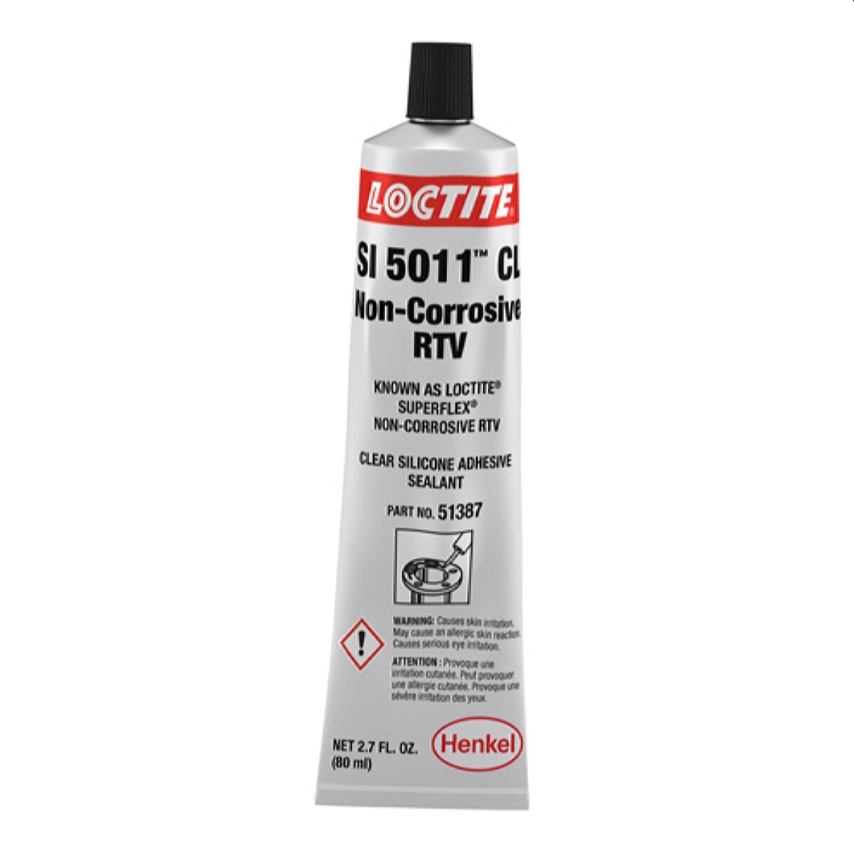 Loctite Superflex Non Corrosive RTV Silicone Clear 80 Ml Tube