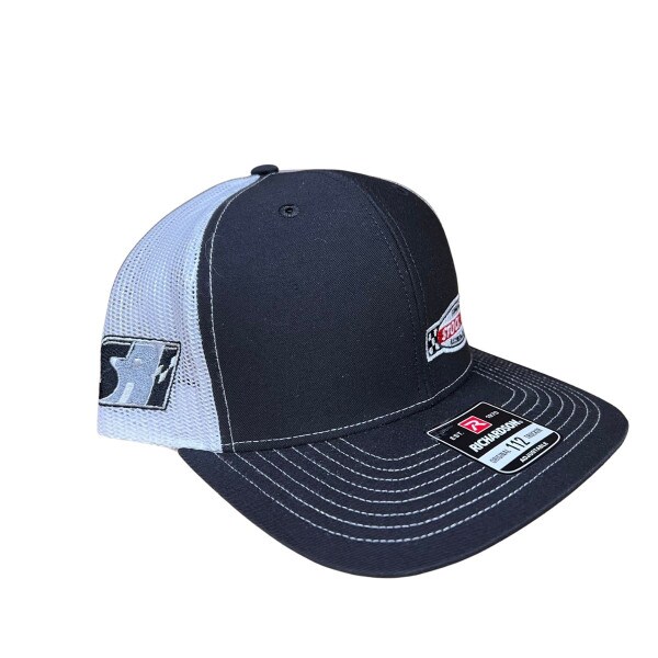 Hat, Stock Car Steel Logo, Richardson 112, Black / White