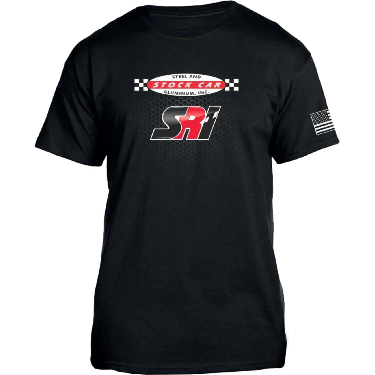 SRI Apparel T-Shirt, SRI / Stock Car Steel Classic Design, Black, Large