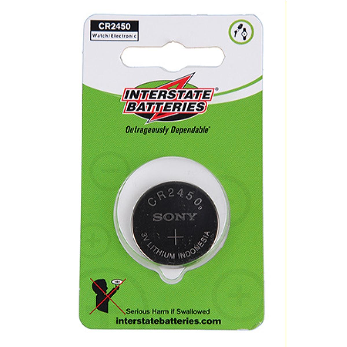 Interstate Batteries Watch Battery, 3V Lithium, CR2450