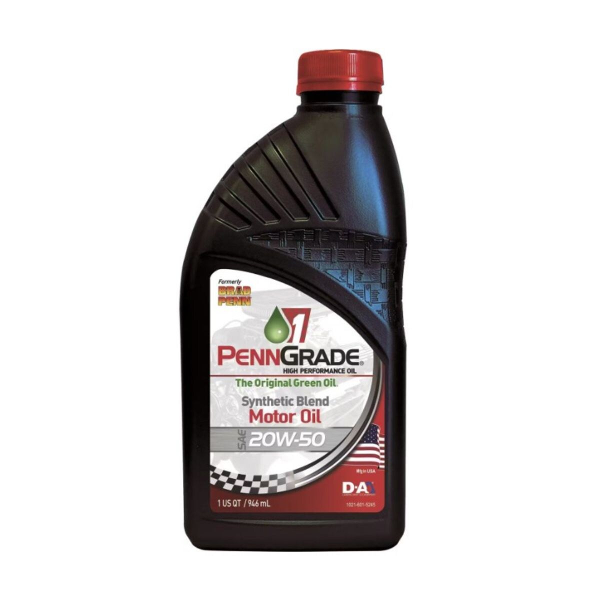 Penngrade Oil Motor Oil, High Zinc, Partial Synthetic, 20w50, 1 Quart