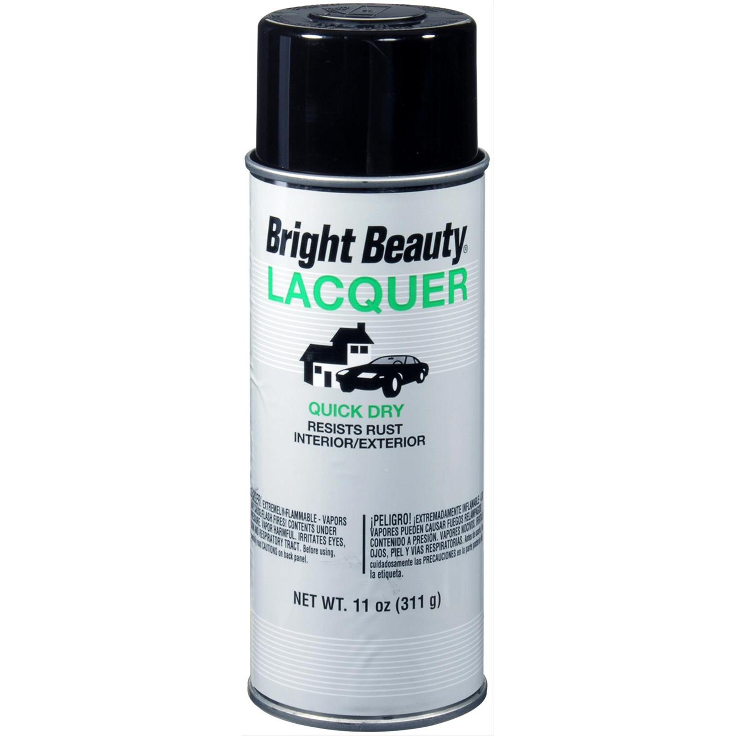 Bright Beauty Lacquer Paint, Gloss Black, 11 Oz. Aerosol Can