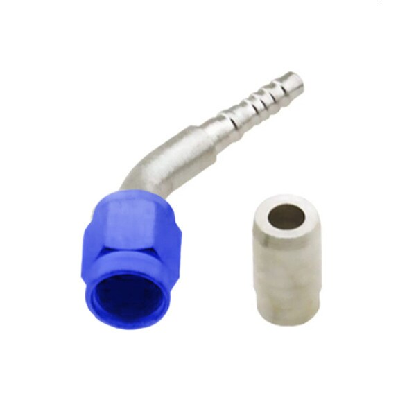 Fragola Hose End, 6000 Series, PTFE, Crimp Fitting, 45 Degree, #3 AN ...