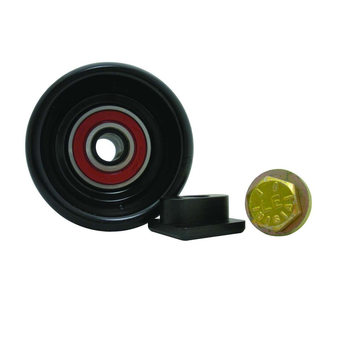 Krc Power Steering Belt Tensioner Pulley Serpentine Aluminum Black Bearing And Hardware Included